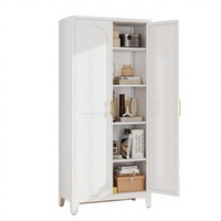 Armoire de rangement haute moderne pliable en métal pour cuisine, entrepôt et bureau à domicile