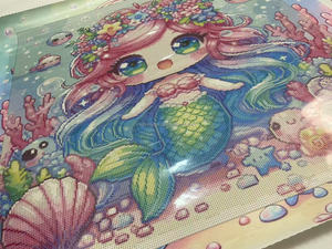 Peintures Diamant 5D Personnalisées sur Toile Courte à Poils Courts, Motif Dauphins, Kit de Peinture Diamant Paysage DIY - Product Image 5