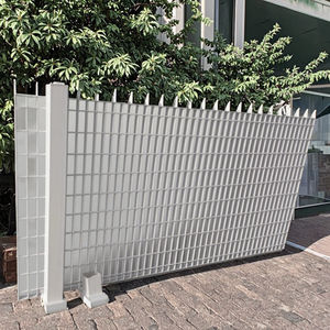 เสารั้วเชื่อมโยงโซ่สีขาวสำหรับใช้ในเชิงพาณิชย์และที่อยู่อาศัยอาคารสวนภูมิทัศน์กลางแจ้งที่ชัดเจน - Product Image 4