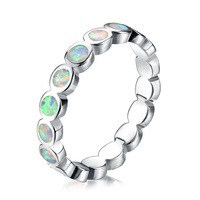 Offre Spéciale dames bague platine plaqué amour opale bague mode bague bijoux en gros