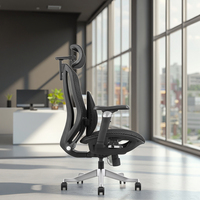 Chaise de bureau ergonomique de luxe, confortable, avec accoudoirs 4D réglables, dossier haut, pivotante, entièrement en maille, pour cadre dirigeant