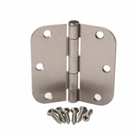 Charnières de porte robustes de haute qualité à coins arrondis 1/4 R 5/8 R, style américain, ressort, en fer de 3 pouces, charnières de 3,5 pouces