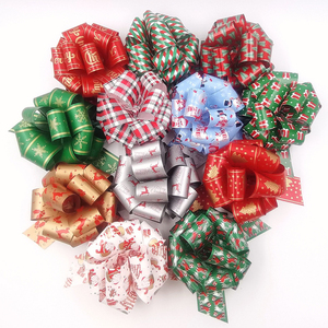 Emballage cadeau de style floral <span class=keywords><strong>ruban</strong></span> en plastique bas prix grand nœud à tirer pour mariage anniversaire décoration de noël <span class=keywords><strong>ruban</strong></span> cadeau à pompon - Product Image 1