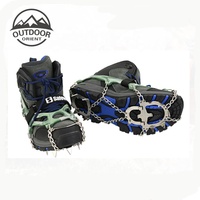 ORIENT 8805 Crampons antidérapants à 13 dents pour sports de plein air, randonnée hivernale, escalade sur neige et glace, micro-pointes