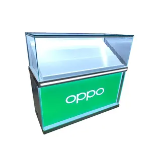 Vetrina di lusso durevole robusta di vendita calda del negozio della vetrina di vetro per il contatore dell'esposizione del negozio di OPPO