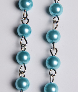 Best Selling in Stock 6 <span class=keywords><strong>mm</strong></span> Glass Imitation Blue Pearl Beads Alloy Crucifix pendant <span class=keywords><strong>Roman</strong></span> Catholic Pray Rosary - Product Image 5