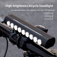Luz Delantera para Bicicleta ESLNF de Alta Luminosidad, con Múltiples LED, de Aleación de Aluminio, Alimentada por Batería, para Iluminación Nocturna y Ciclismo al Aire Libre