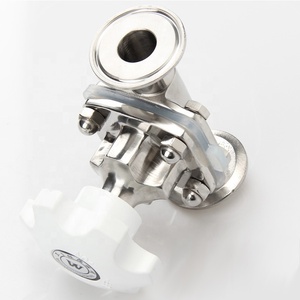 316 स्टेनलेस स्टील मैनुअल सैनिटरी चक-प्रकार डायाफ्राम वाल्व, पूर्ण पोर्ट, 19-51 मिमी ओ. डी., उच्च गुणवत्ता, खाद्य ग्रेड - Product Image 4