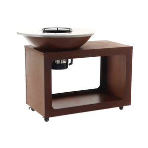 Brasero à bois 115x97,5 H. 90 cm en métal Corten - Product Image 1