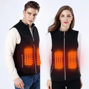 Hot usb heated vest winter sleeveless electrical heated jacket travel heating vest outdoor waistcoat hiking heater vests