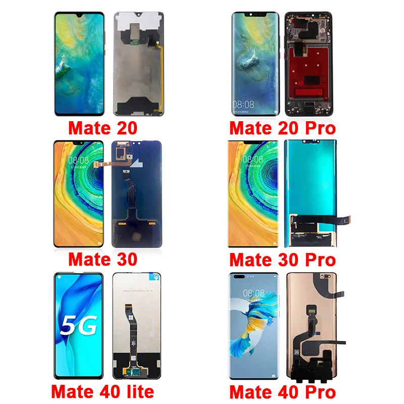 New arrival original LCD screen for Huawei Mate 30 Mate 40 Mate 40 pro Mate50 Mate60 Mate60 pro display