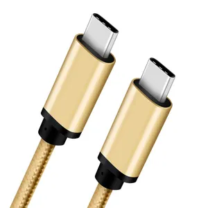 USB-кабель Тип C, оптовая продажа, нейлоновый волновой USB C 60 Вт PD, шнур для быстрой зарядки для Samsung Galaxy S9 S8 Note 9 Note 8 Гал
