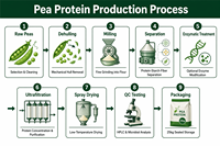 Isolat de protéines de pois TianJia 85% certifié casher et halal, certifié ISO9001, poudre de protéines végétales personnalisable pour compléments nutritionnels