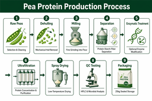 Proteína de Chícharo TianJia, Proteína Vegetal Natural, Certificada Kosher <span class=keywords><strong>y</strong></span> Halal, para la Producción de Suplementos Nutricionales - Product Image 3