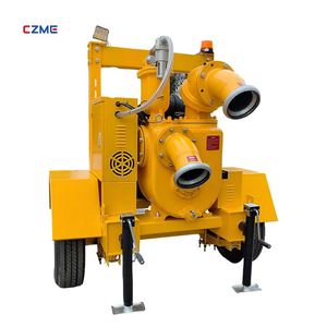 CZME Irrigation Pump Farm Garden Irrigation River Self-priming diesel Pump with <b>Trailer</b> Type Flood Control Drainage Pump - Product Image 3
