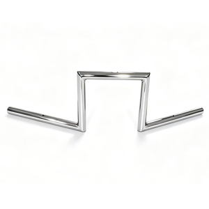 Manillar AOCHUANG de 1 pulgada de altura y 8 pulgadas de ancho, perforado y cromado, compatible con Black XF161063-B-6 - Product Image 3