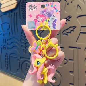 Figurine My <span class=keywords><strong>Little</strong></span> <span class=keywords><strong>Pony</strong></span> Rainbow Dash Twilight Sparkle Fluttershy Pinkie Pie, jouet porte-clés, pendentif de sac, décoration, cadeaux pour enfants - Product Image 6