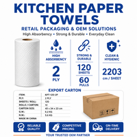 Private Label TAD Keukenpapier Op Maat OEM Fabriek Groothandel Hoge Absorberendheid Sterk Wegwerp Keukenpapier Bulk