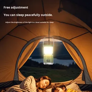 New Outdoor Satchel <b>Camping</b> Style <b>LED</b> Atmosphere Lamp with Type-C Rechargeable Long-Life Tent Lighting Stepless Dimming - Product Image 2