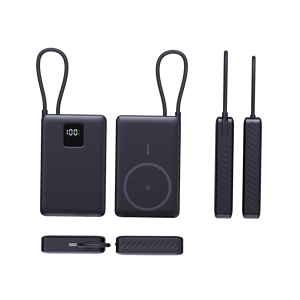 Banco de Energía Portátil de Gran Capacidad de 10000 mAh con Carga Súper Rápida, Banco de Energía Inalámbrico Magnético de 15 W con Cables y Logotipo Personalizado - Product Image 3