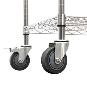 רב שכבתית חוט כרום מסחרי מדפים מתלה מתכת רשת מדפים - Product Image 6