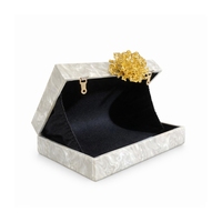 GZTRIPLEA Pochette de Soirée de Luxe Faite à la Main en Acrylique Doré Motif Floral, Sac à Main Personnalisé pour Femme avec Chaîne Bandoulière