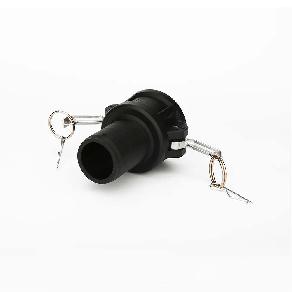 IBC 2 "CAMLOCK accoppiatore x2" tubo coda, bracci, perno, anello che fa macchina secchio di plastica con rubinetto