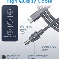 Cable de Extensión Starlink Mini de 2m, Trenzado, Impermeable, de PVC, para Carga Rápida de Dispositivos Android y Automóviles, PD100W, Precio de Fábrica