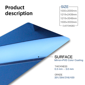 304 316 <span class=keywords><strong>SS</strong></span> tẤm siêu gương kết thúc 4x8 trang trí tấm PVD lớp phủ màu 8K gương thép không gỉ tấm - Product Image 3