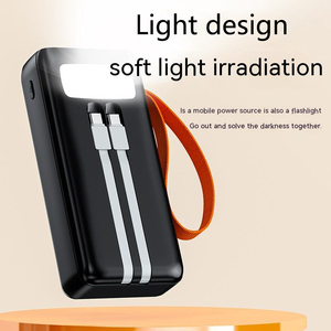 Batería <span class=keywords><strong>Externa</strong></span> de Alta Capacidad para Regalos Electrónicos, 10000-50000 mAh, Luz LED, Ventana Grande, Cable Integrado, Carga Rápida, Correa para Colgar - Product Image 6