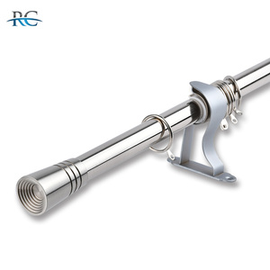 Ensemble de Double Fer Rideaux Pôles Accessoire Divers Styles Extensible Romain <span class=keywords><strong>PVC</strong></span> Fenêtre Bars Meilleure Vente Métal Romain Shades - Product Image 5