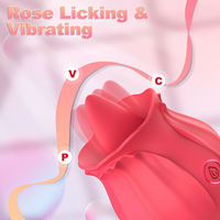 Vibrador de Lengua Rosa para Mujeres, Estimulador de Punto G y Pezones, Vibrador Clitoral para Mujeres, Juguetes Sexuales para Adultos