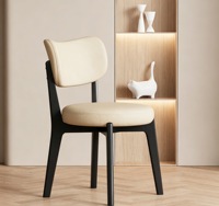 Chaise de salle à manger en bois massif, style italien du milieu du siècle, chaise de luxe avec dossier, pour la maison, le restaurant, la salle à manger