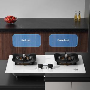 Eingebauter Herd mit zwei Brennern und hoher Flamme für den Hausgebrauch Strom kompatibilität für Weiß<span class=keywords><strong>gas</strong></span>-Flüssiggas-Erdgas batterien - Product Image 4
