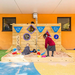 Moetry Montessori Kids <strong>Wooden</strong> Interactive Sand Water Wall Sandbox Preschool Pit Games <strong>Outdoor</strong> <strong>Play</strong> <strong>Equipment</strong> CE Certified - Product Image 2