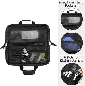 Échantillon gratuit Sac à couteaux en nylon avec étui à couteaux portable Porte-couteaux Sac à roulettes pour chef Sac de rangement - Product Image 6