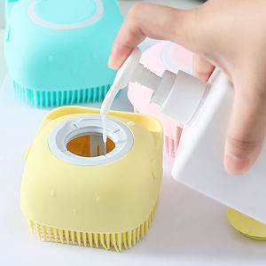 Baño <span class=keywords><strong>para</strong></span> mascotas Cepillo de silicona Cachorro Perro grande Gato Masaje Guantes suaves Baño Suministros de champú <span class=keywords><strong>para</strong></span> mascotas - Product Image 3