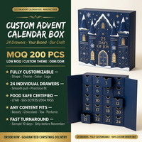 Boîte de calendrier de l'avent de luxe pour Noël chrétien - Boîte rigide personnalisée avec laminage mat, éponge offset, couleur personnalisée, bijoux, beauté, maquillage