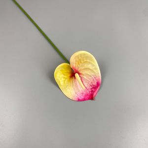 Anthurium Artificial <b>Flowers</b> <b>Single</b> Branch Silk High Simulation Wedding Decor Home Table Setting Floral Material - Product Image 4