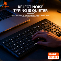 JW-392 2.4G Wireless Mini Keyboard dan Mouse Combo Ultra Slim Portable Silent Keyboard Mouse Set untuk Laptop PC Desktop