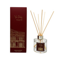 ZUOYE - Aromatizante para el Hogar de 100 ml con Aroma a Pera Inglesa y Ratán, en Envase de Vidrio y Madera, Ecológico, Libre de BPA y Alcohol, Aroma Duradero y Desodorizante