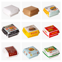 Lipack-caja de embalaje de alimentos Kfc Eco, caja de papel blanco para hamburguesas