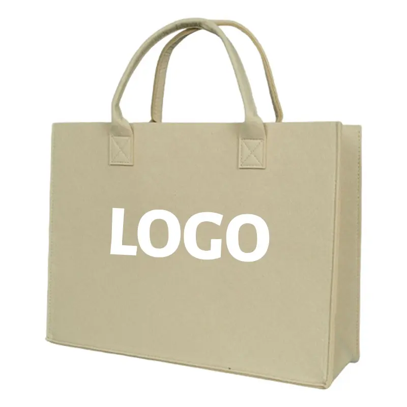 Оптовая Продажа с фабрики, индивидуальный дизайн, большая емкость, популярная фетровая сумка, повседневная сумка-тоут, сумки
