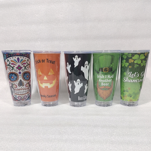 Gobelet lumineux LED à double paroi en plastique de 24 oz avec couvercle et paille, fabriqué au Vietnam - Product Image 5