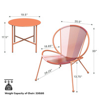 Outdoor-Möbel PE-Rattan Ei-/Nudel-Stuhl Eiförmiger Sonnenstuhl Garten-Balkon Dreiteiliges Set Modernes und Schlichtes Design
