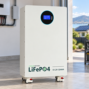 Batería de fosfato de hierro y litio apilable de 314 Ah y 51,2 V, 16 kWh, diseño móvil de pie para almacenamiento solar residencial en Europa - Product Image 2