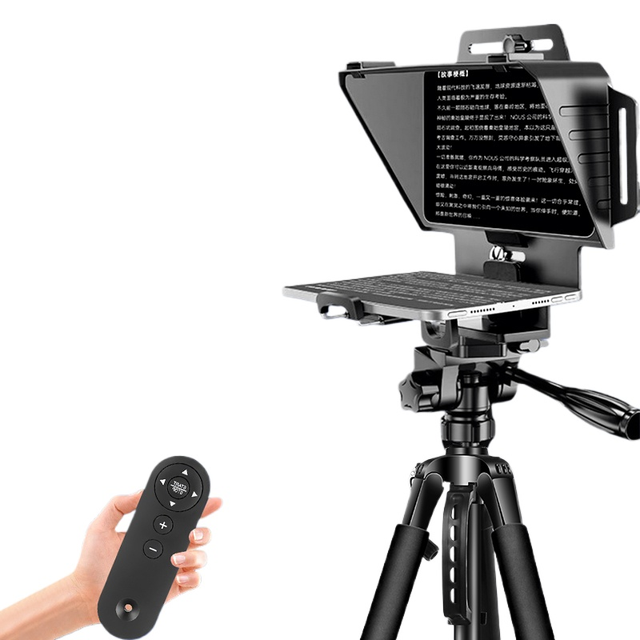 OEM Portable DSLR Camera Use Tablet Smartphone Foldable ABS Teleprompter with Remote Control for Product & Portrait Photography