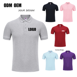 Wholesale Premium New Solid Color Large Blank Customizable Label Short Sleeve Cotton Polo T-shirt Unisex Polo Shirt Multi Color