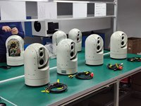 Plataforma Giratoria PTZ Esférica Marina con Estabilización Giroscópica, Zoom Óptico 30x, Telémetro Láser de 3 km para Montaje en Barco