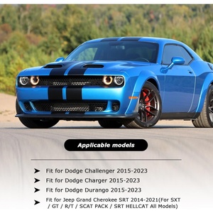 Volante de Fibra de Carbono Real <span class=keywords><strong>en</strong></span> Forma de D con Indicador de Cambio LED y Cuero Nappa Perforado para Dodge Charger Challenger <span class=keywords><strong>Durango</strong></span> - Product Image 6